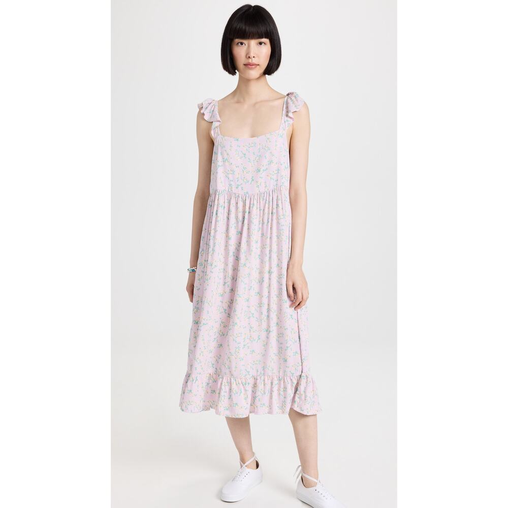 NWT Sokie Collective Lilac Lavender Summer Floral Flutter Midi Dress Size XL